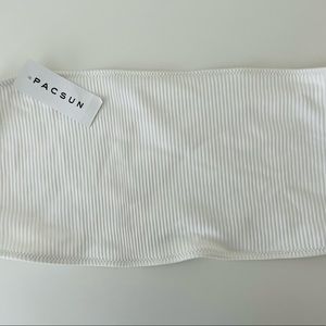 Pac Sun White Bandeau Bikini Top